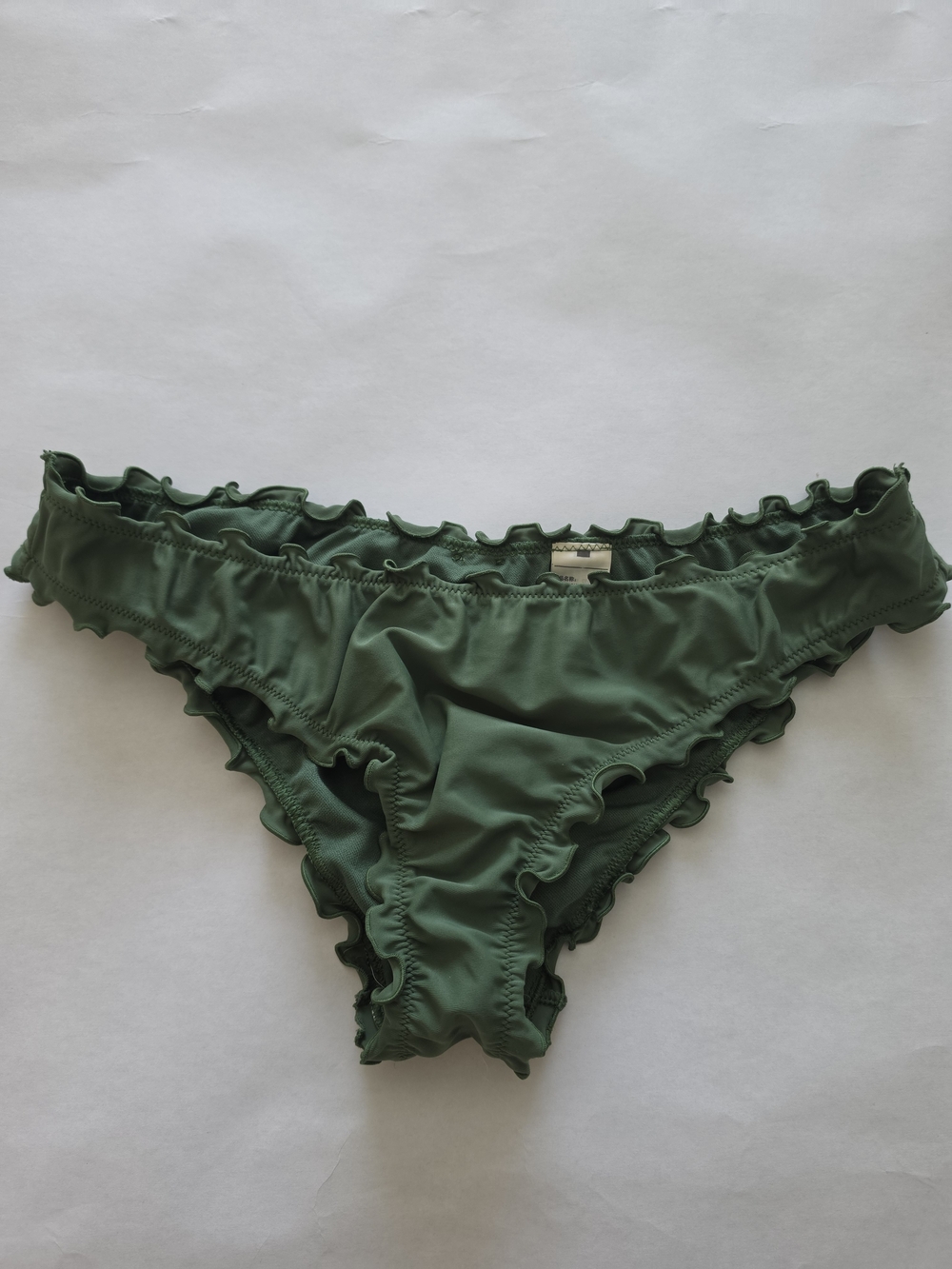 Hollister Ruffled Olive Bikini Bottoms